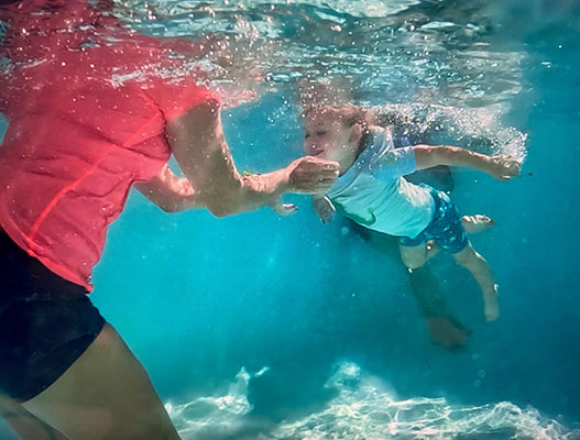 ISR Infant Survival Swim Lessons in pool